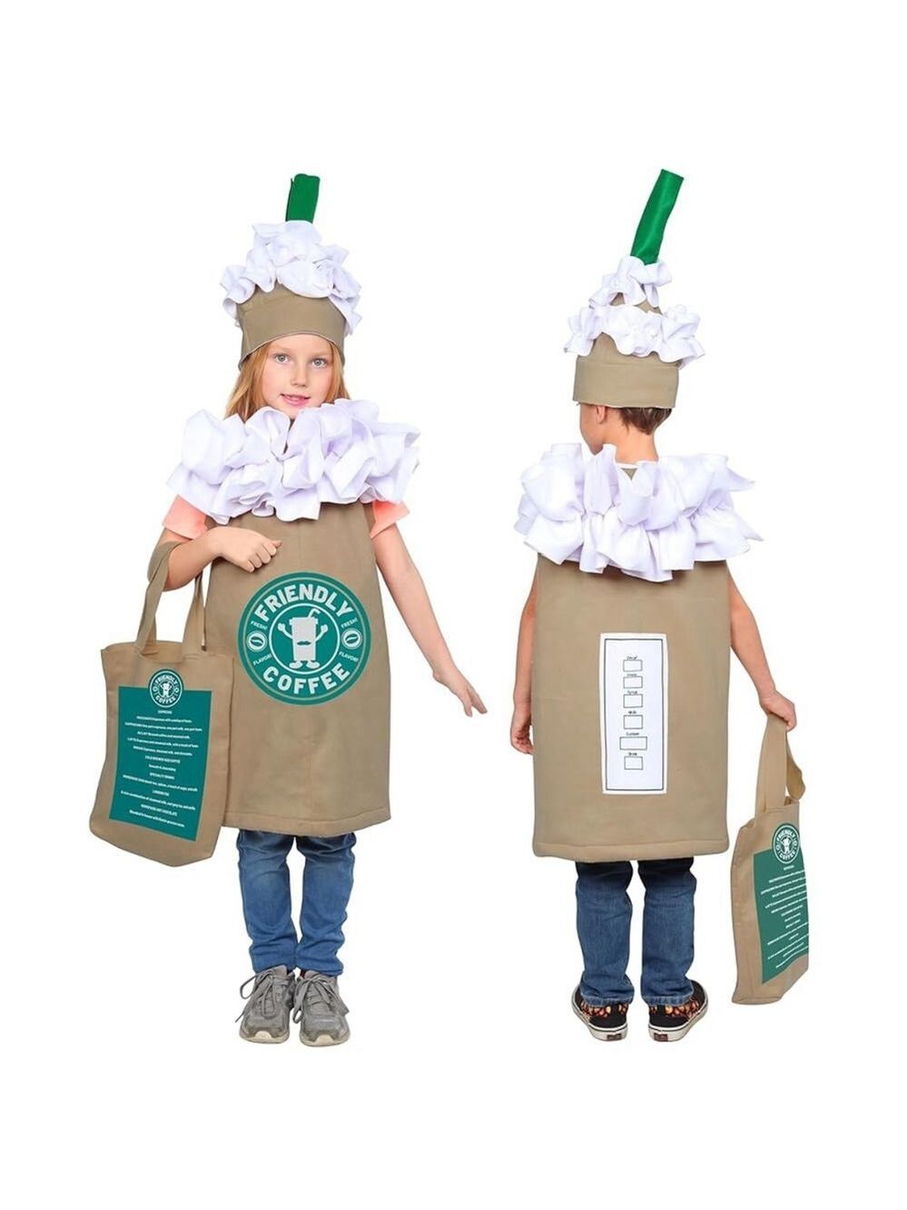 Dress Up America Coffee Frappuccino Costume Kids